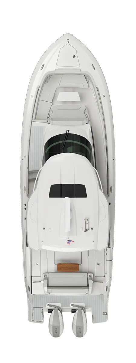 Tiara Yachts 35 LS Exterior Deck Planview with Hardtop