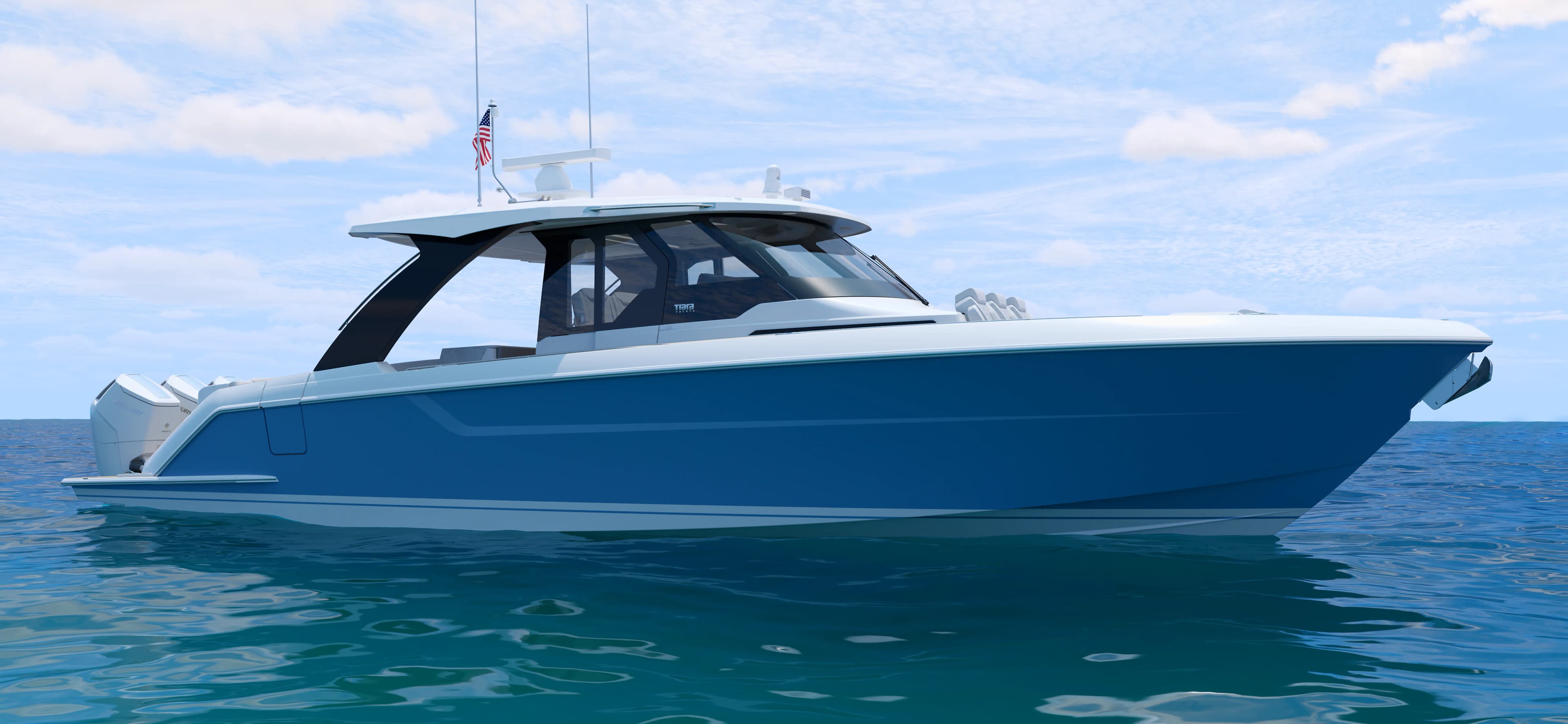 46 LS Tiara Yachts on the water