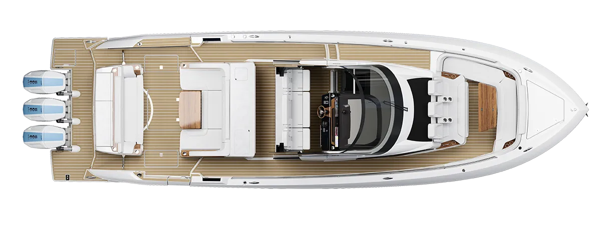 46 LS Plan View with Buffet Lounge Module - No Hardtop