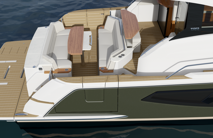 Tiara Yachts EX 54 | Aft Lounge Module 