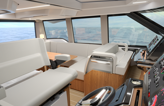 Tiara Yachts EX 54 | Companion Seat Converts to Salon Seating