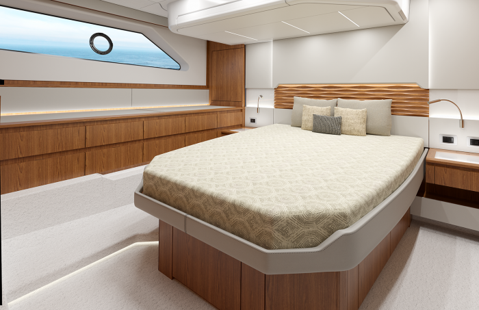 Tiara Yachts EX 54 | Owner's Stateroom with Optional Dresser