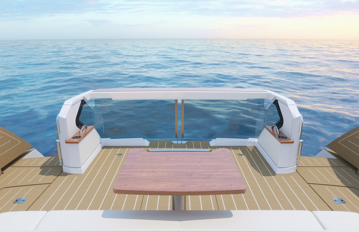 Tiara Yachts EX 60 | Glass Patio Aft Module