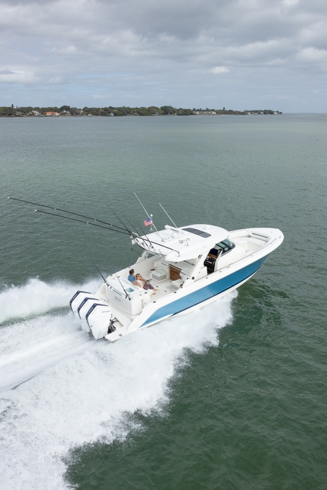 Tiara Yachts 38 LS | Optioned for Fish, Hull Color: Light Blue
