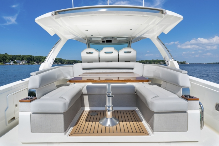 Tiara Yachts 38 LS | Signature Upholstery Package: Seacliff Grey