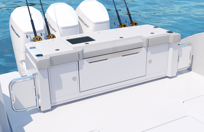  48 LS | Fish Module features work surface with sink and cutting board