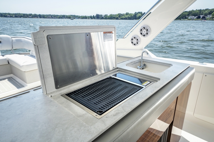 Tiara Yachts 43 LS | Mid Cockpit Galley Electric Grill