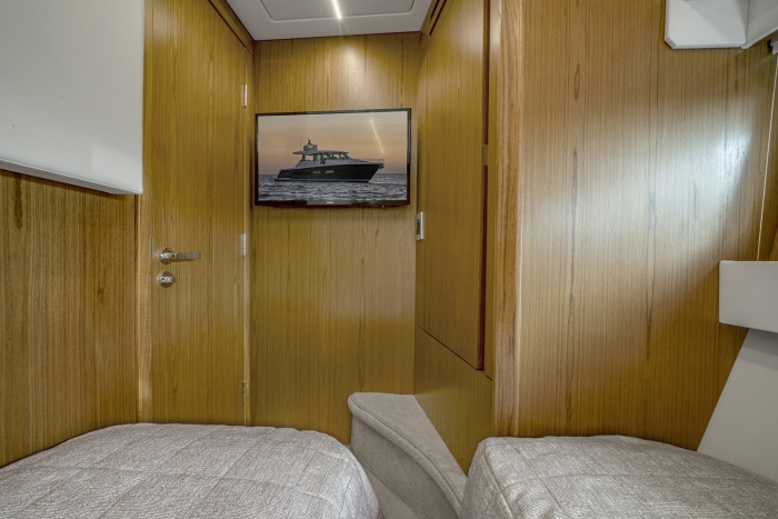 Tiara Yachts EX 60 | Third stateroom cedar backed hanging locker
