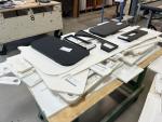 Starboard parts being organized to be assembled