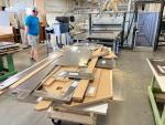 Cabin, seating and cabinet parts are created during the beginning of the production process. The CNC router cuts pieces for your cabin, seating and cabinetry