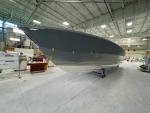 Hull has been primed; Your vessel will go to the paint booth after assembly and testing